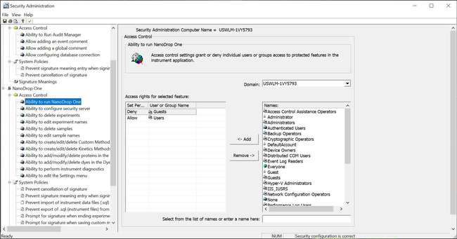 NanoDrop™ One/One<sup>C</sup> Security Suite Compliance Software