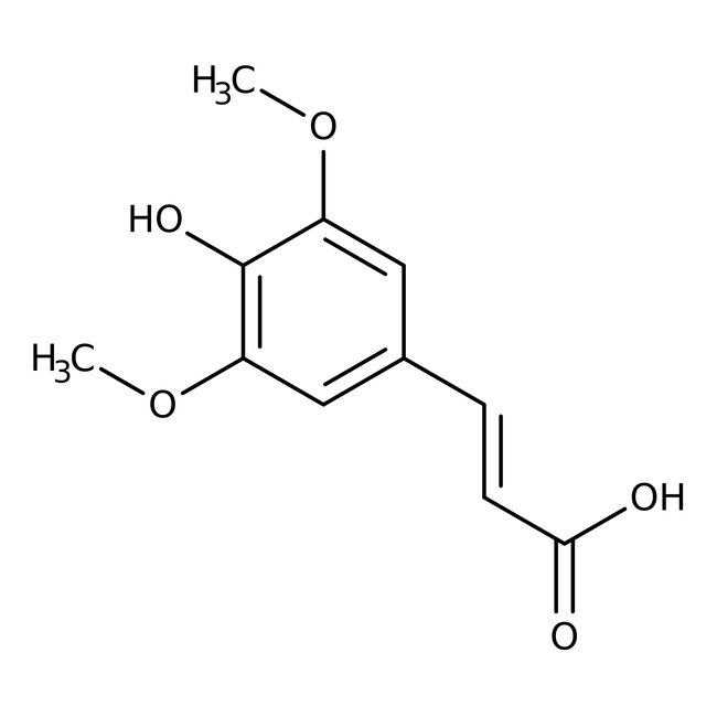 3,5-Dimethoxy-4-hydroxycinnamic acid, 98%, predominantly trans isomer, Thermo Scientific Chemicals