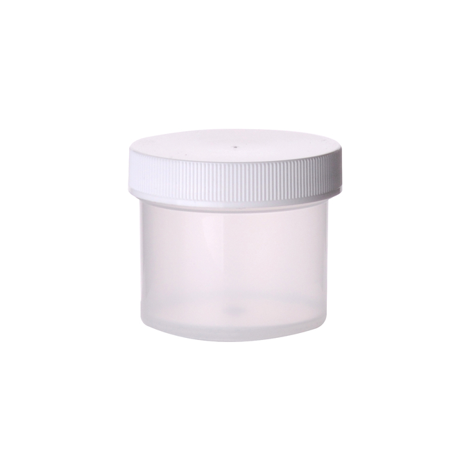 Straight Sided Jars with White Polypropylene Caps