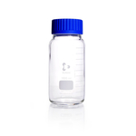 DURAN&trade; GLS 80&trade; Laboratory Bottle, Wide Mouth, Clear, GLS 80&trade; Thread, Graduated, with Screw Cap and Pouring Ring