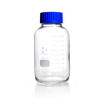 DURAN&trade; GLS 80&trade; Laboratory Bottle, Wide Mouth, Clear, GLS 80&trade; Thread, Graduated, with Screw Cap and Pouring Ring