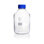 DURAN&trade; GLS 80&trade; Laboratory Bottle, Wide Mouth, Clear, GLS 80&trade; Thread, Graduated, with Screw Cap and Pouring Ring
