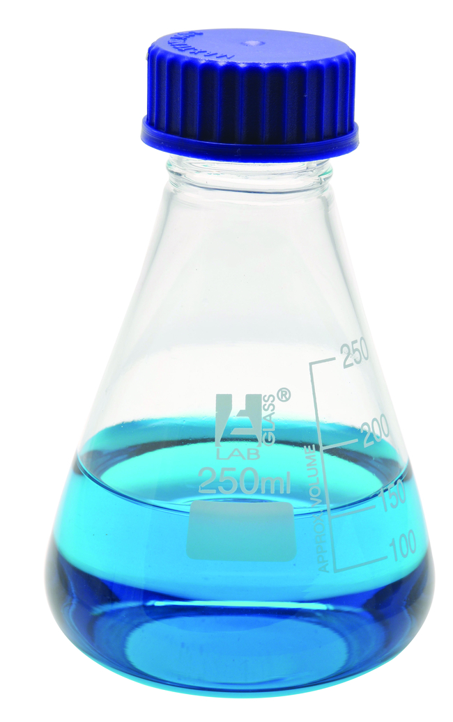 Glass Erlenmeyer Flasks with PTFE Lined Screw Cap