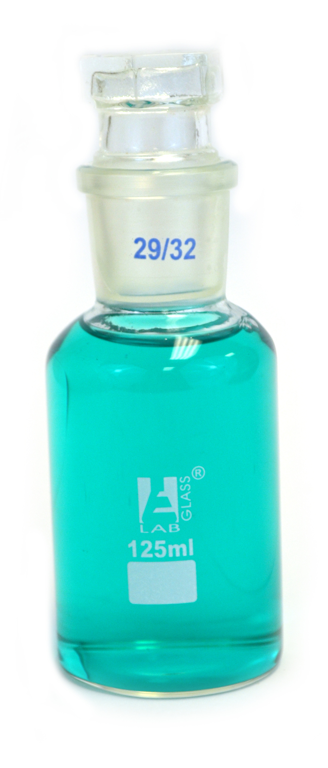 Wide Mouth Glass Reagent Bottle with Glass Stopper