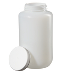 Nalgene&trade; Large Wide-Mouth HDPE Bottles with Closure
