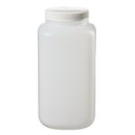 Nalgene&trade; Large Square Wide-Mouth HDPE Bottle with Closure