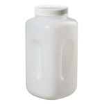Nalgene&trade; Large Square Wide-Mouth HDPE Bottle with Closure