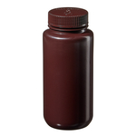 Nalgene&trade; Wide-Mouth Amber HDPE Economy Bottles with Closure
