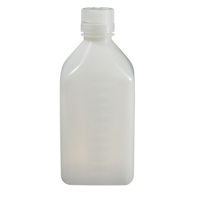 Nalgene&trade; Square Narrow-Mouth HDPE Bottles with Closure