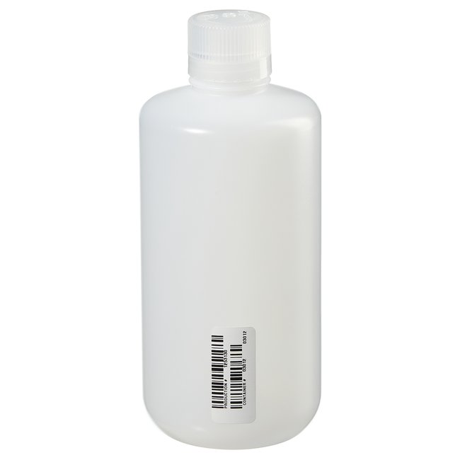 Nalgene&trade; Certified Narrow-Mouth HDPE Bottle with Polypropylene Screw Closure