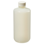 Nalgene&trade; Narrow-Mouth HDPE Packaging Bottles with Closure: Sterile, Shrink-Wrapped Trays