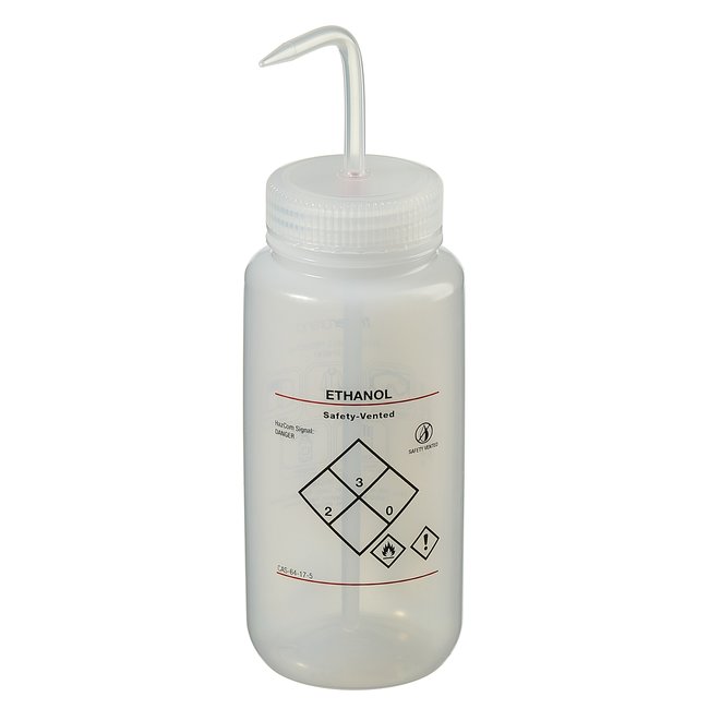 Solvent-Vented&trade; and Safety-Labeled Wash Bottles