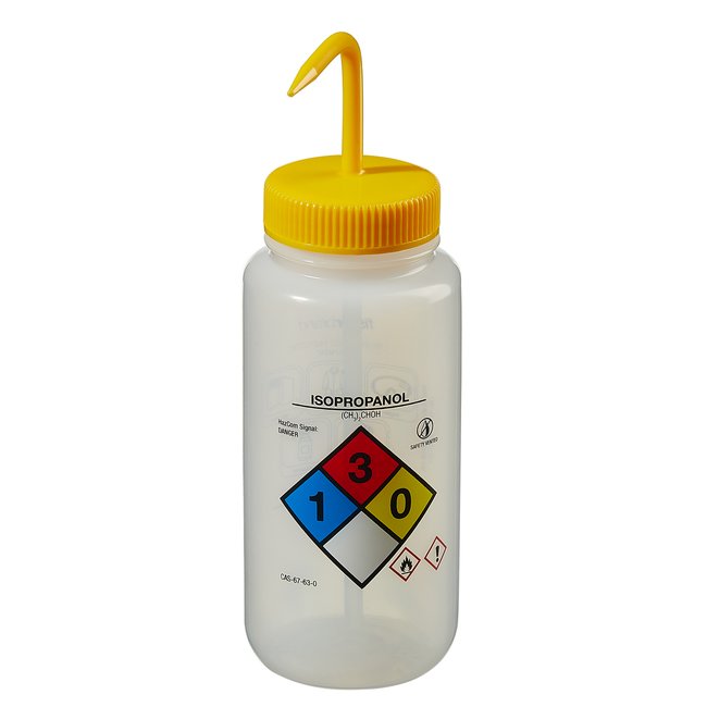 GHS Labeled Right-to-Know Safety-Vented Wash Bottles