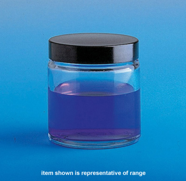 Clear Glass Ointment Jars with Black Urea Screw Caps