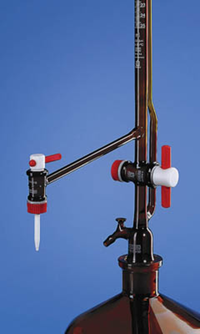 SILBERBRAND&trade; Amber Borosilicate Glass Automatic Burette
