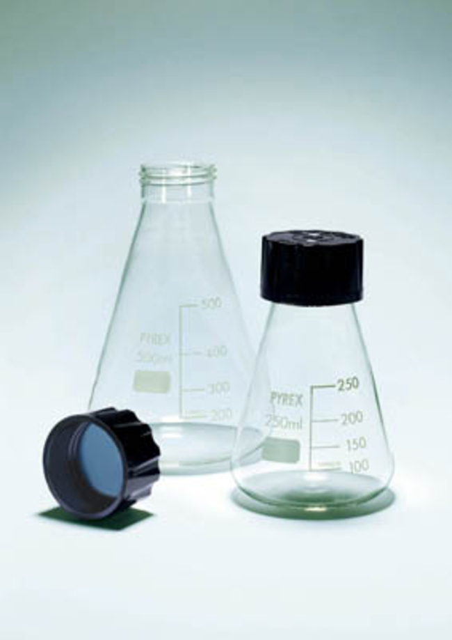 Borosilicate Glass Erlenmeyer Flasks with Screw Cap