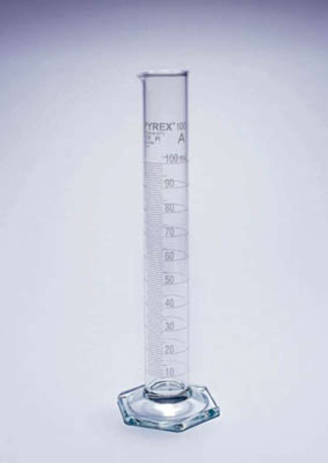 Pyrex&trade; Glass Graduated Cylinder, Class A, Works Certified