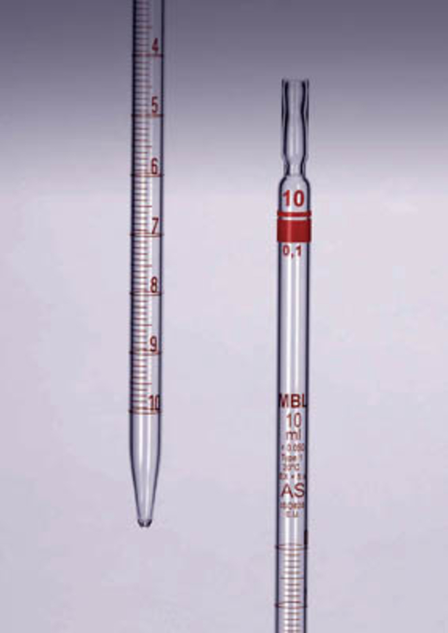 MBL&trade; Graduated Class AS Type 1 Glass Pipets