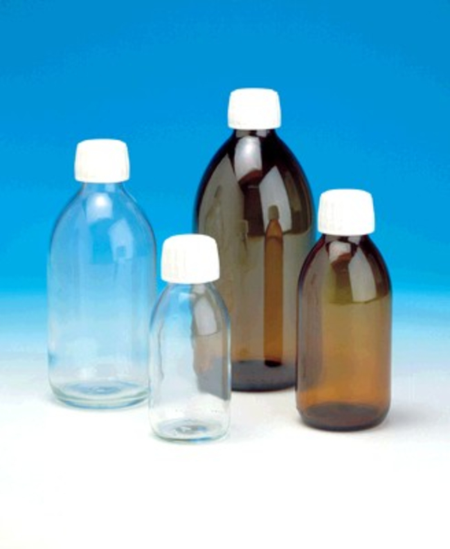 Clear Soda Lime Glass Bottle with Fitted Closure