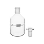 Clear Glass Narrow Mouth Reagent Bottles with Glass Stoppers