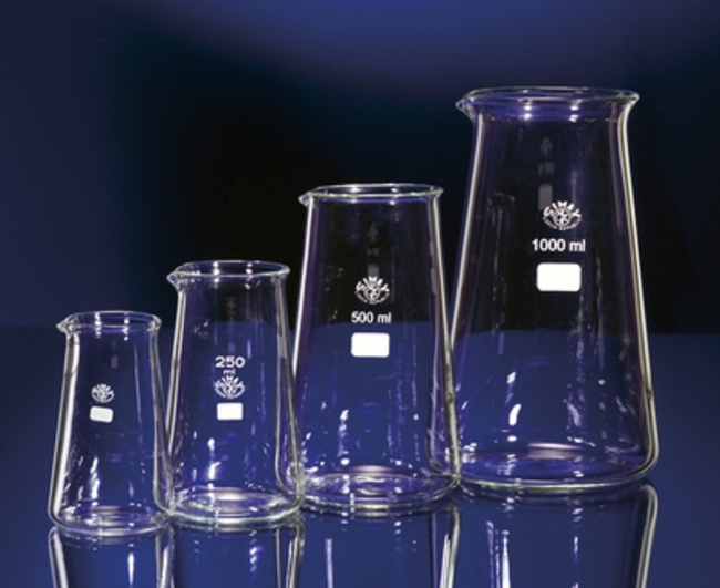 Borosilicate Glass Conical Form Beakers with Wide Mouth