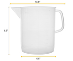 Polypropylene Measuring Jug, Short Form Euro Design