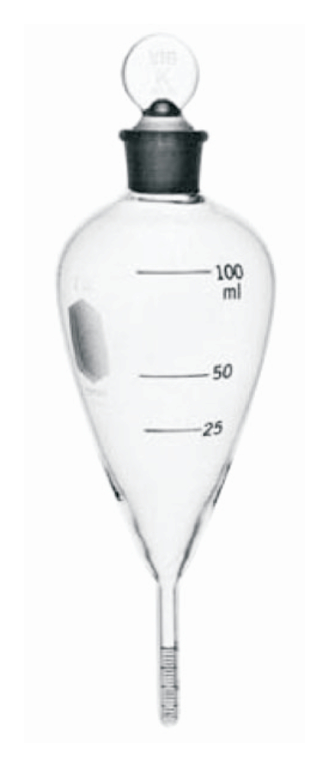 Kimble&trade; KIMAX&trade; 100mL Pear-Shaped Glass Centrifuge Tubes with Pennyhead Stoppers