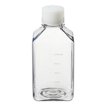 Nalgene&trade; Square PET Media Bottles with Closure: Sterile, Shrink-Wrapped Trays