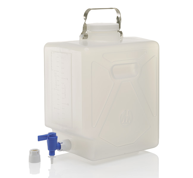 Nalgene&trade; Polypropylene, Rectangular Carboy with Spigot